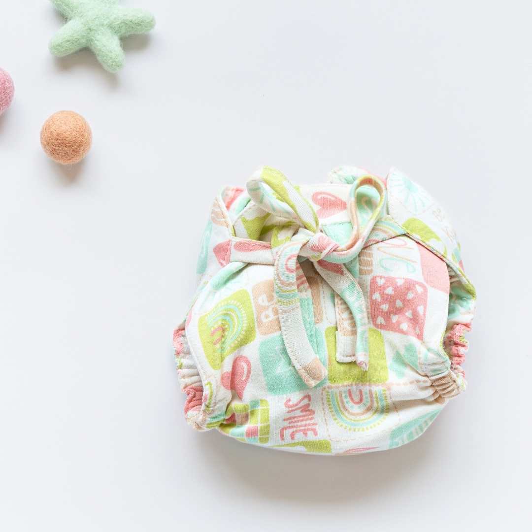 bamboo knit cloth nappy - prints