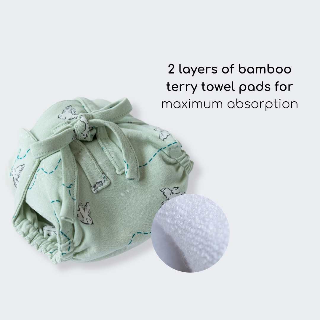 bamboo knit cloth nappy - prints