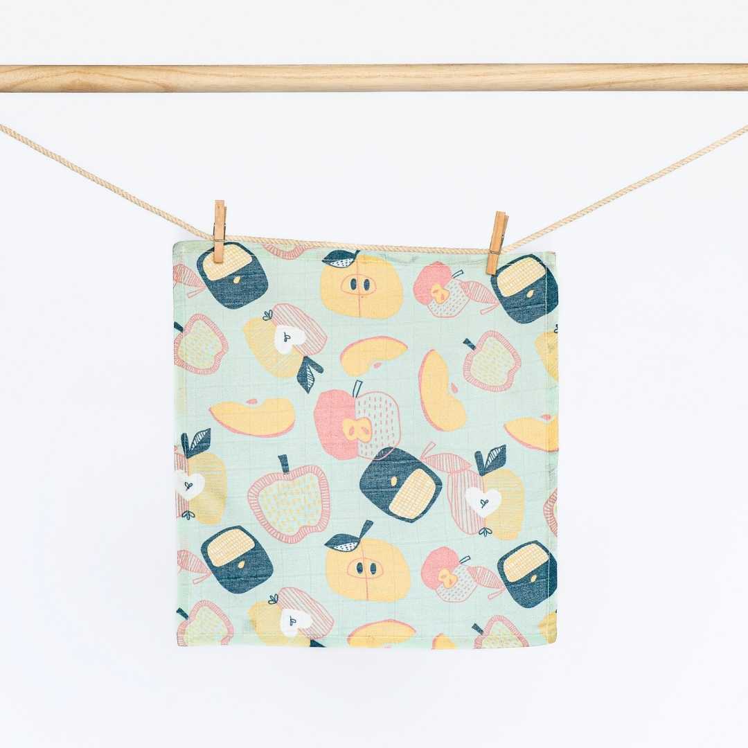 bamboo muslin wash cloth - abstract world