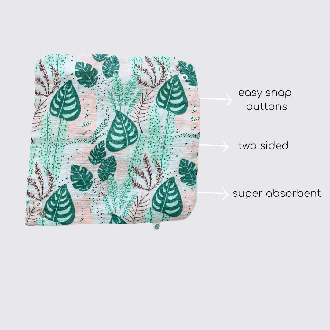 bamboo muslin bandana bib + wash cloth