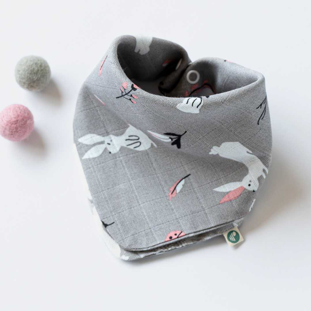 bamboo muslin bandana bib + wash cloth