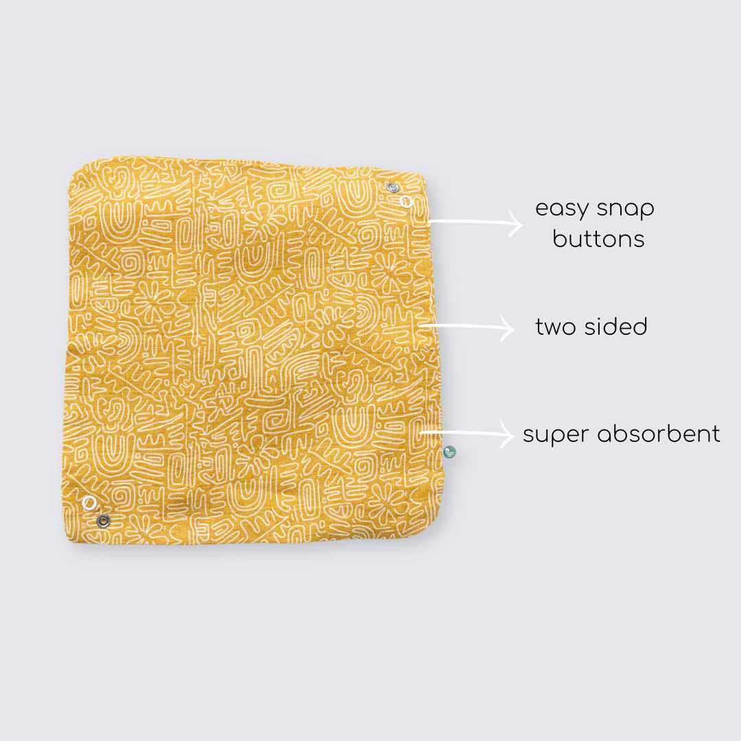 bamboo muslin bandana bib + wash cloth