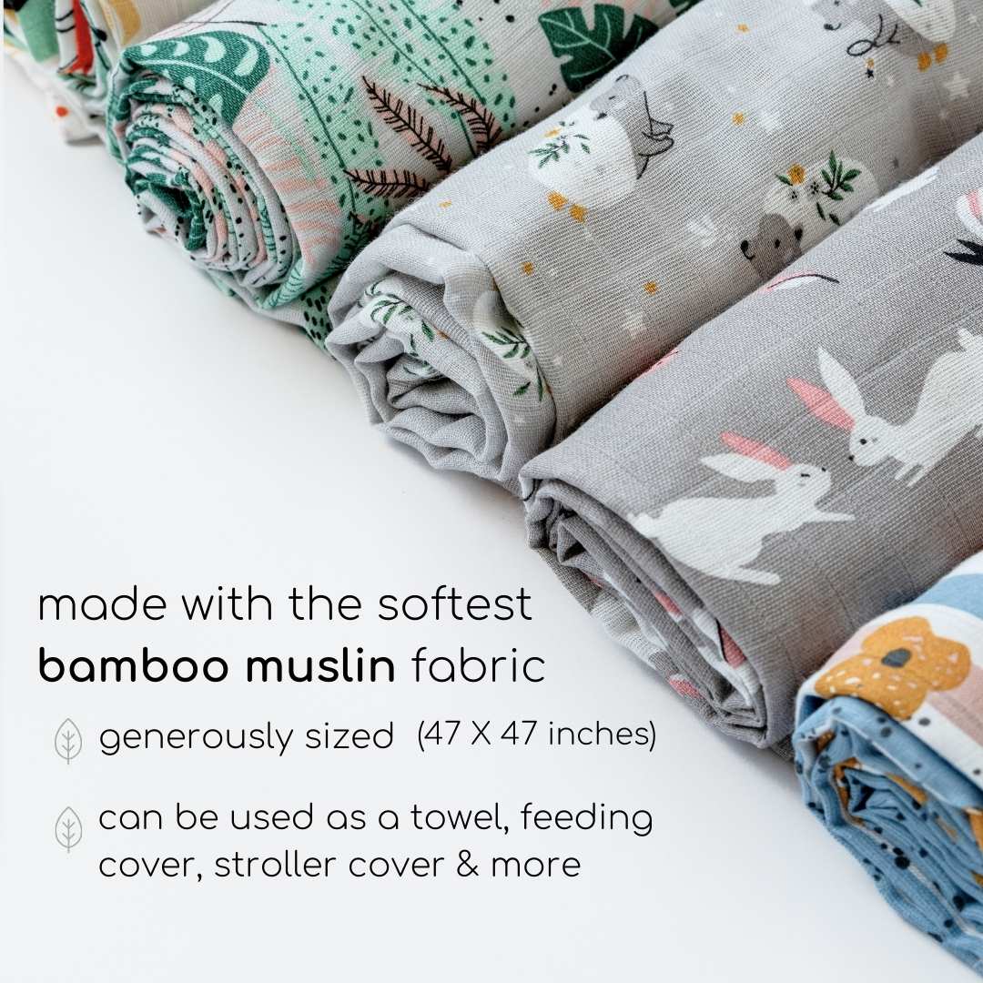 bamboo muslin swaddle pack of 2