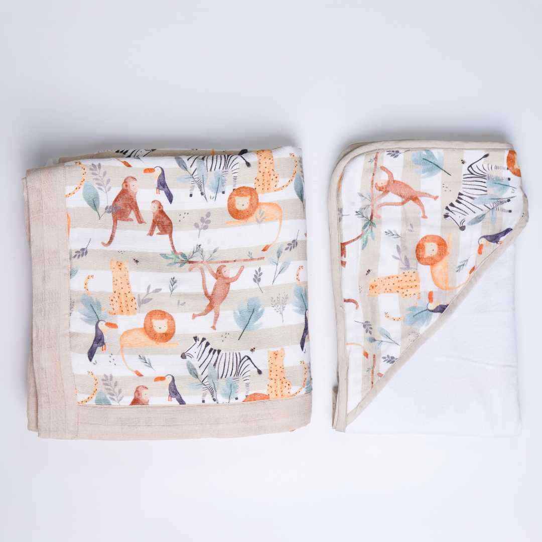 bamboo blanket & hooded towel set