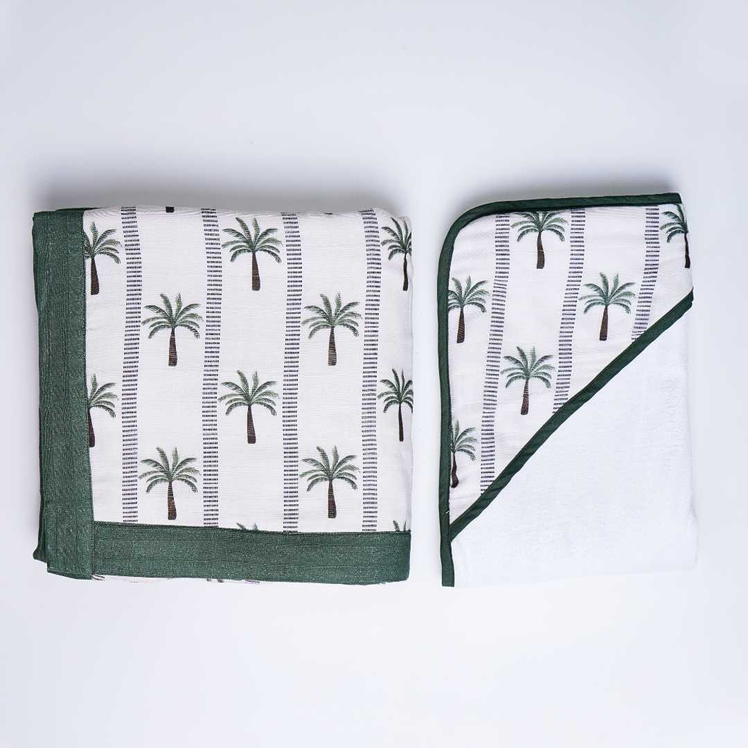 bamboo blanket & hooded towel set