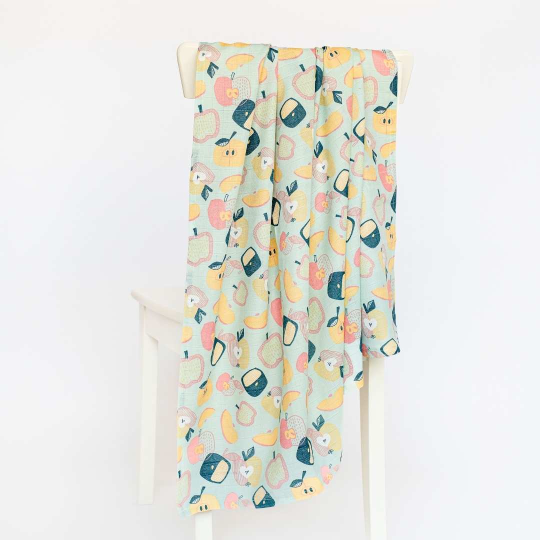 bamboo muslin swaddle - abstract world