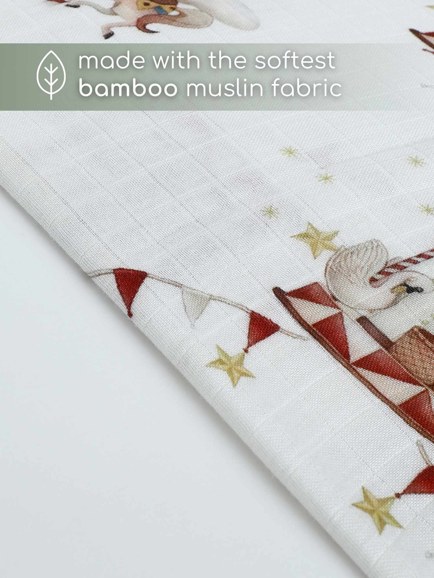 bamboo muslin swaddle - christmas collection