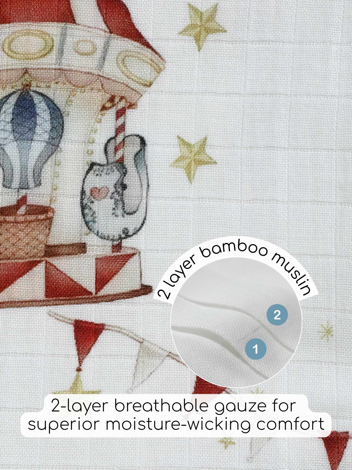 bamboo muslin swaddle - christmas collection