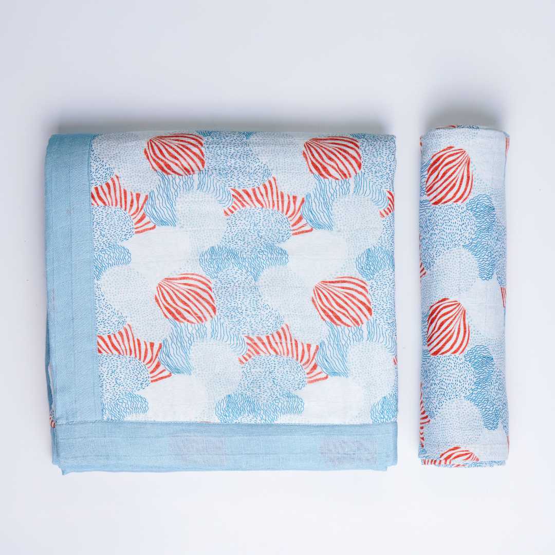 bamboo blanket & swaddle set