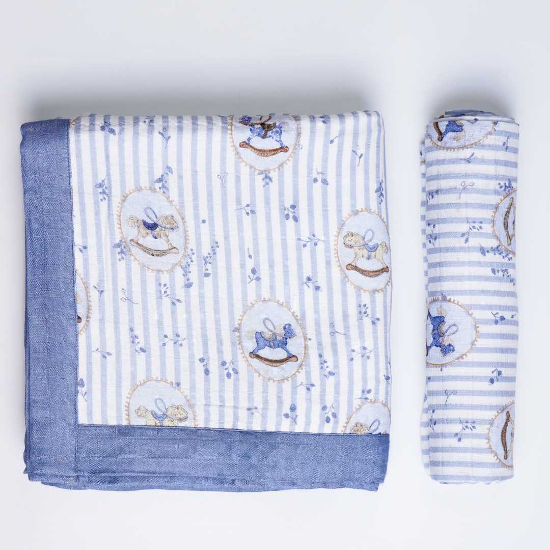 bamboo blanket & swaddle set