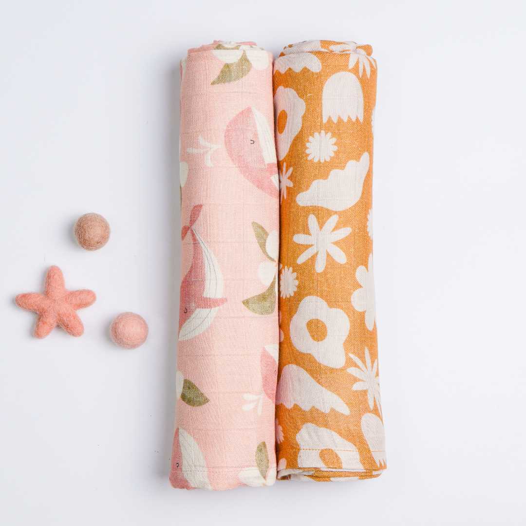 bamboo muslin swaddle pack of 2