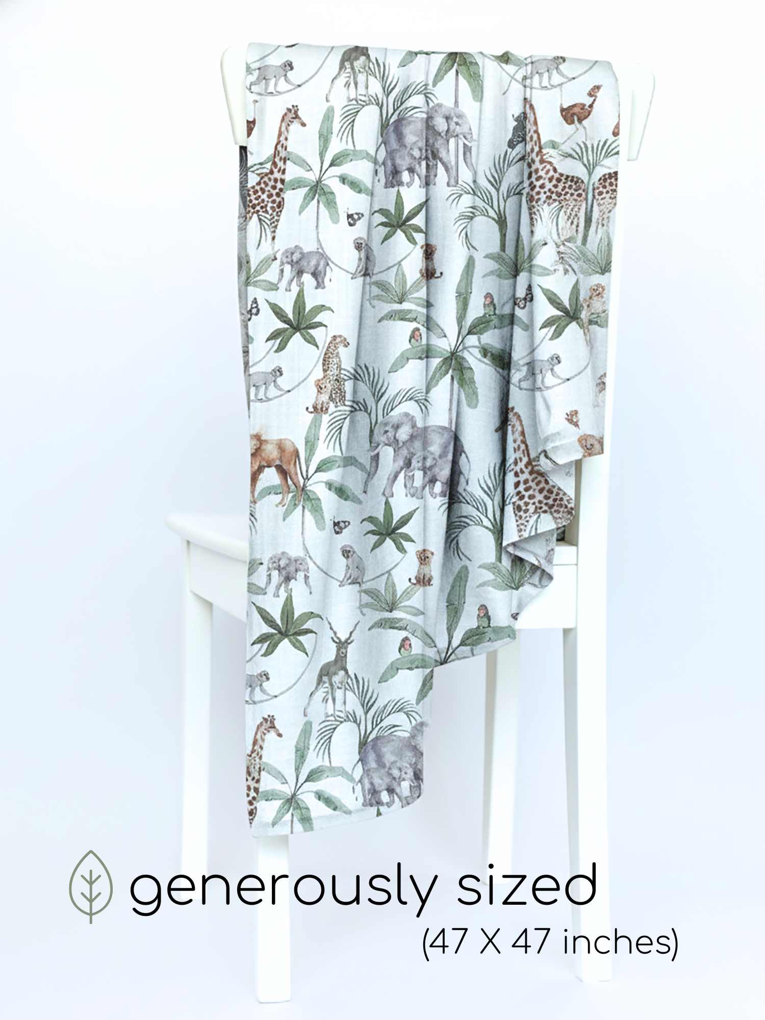 bamboo muslin swaddle - enchanted garden
