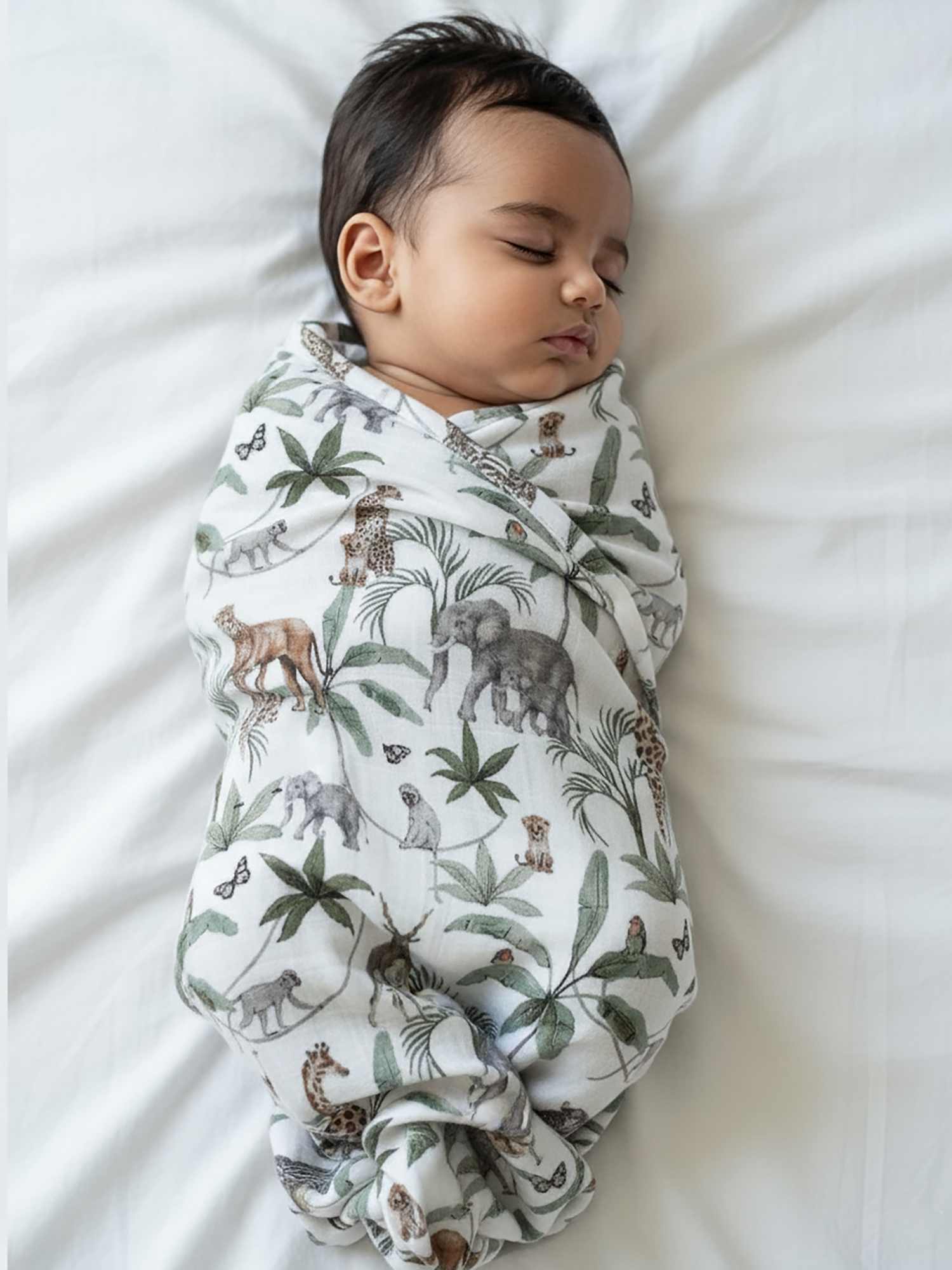 bamboo muslin swaddle - enchanted garden