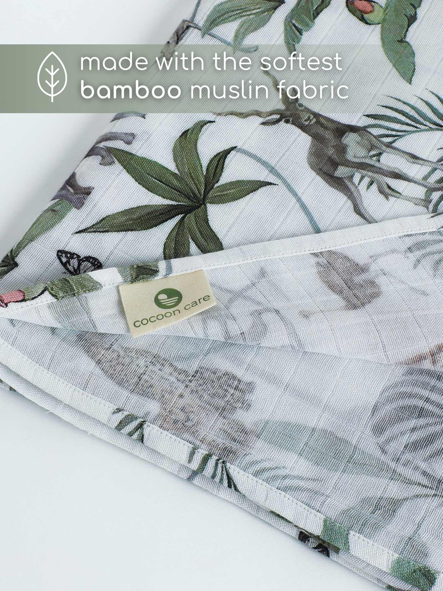 bamboo muslin swaddle - enchanted garden