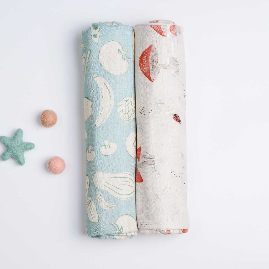 bamboo muslin swaddle pack of 2