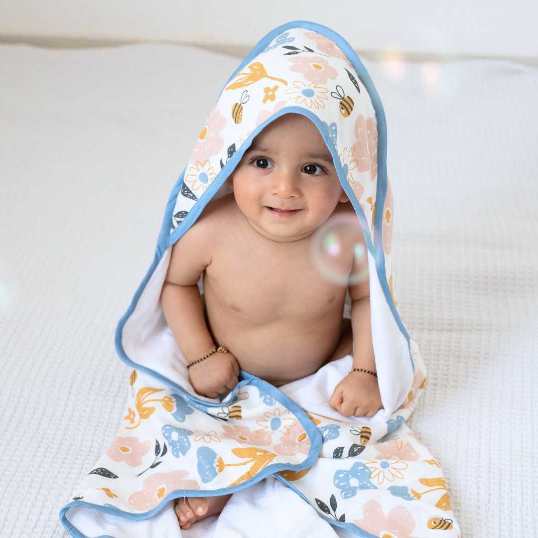 bamboo blanket & hooded towel set