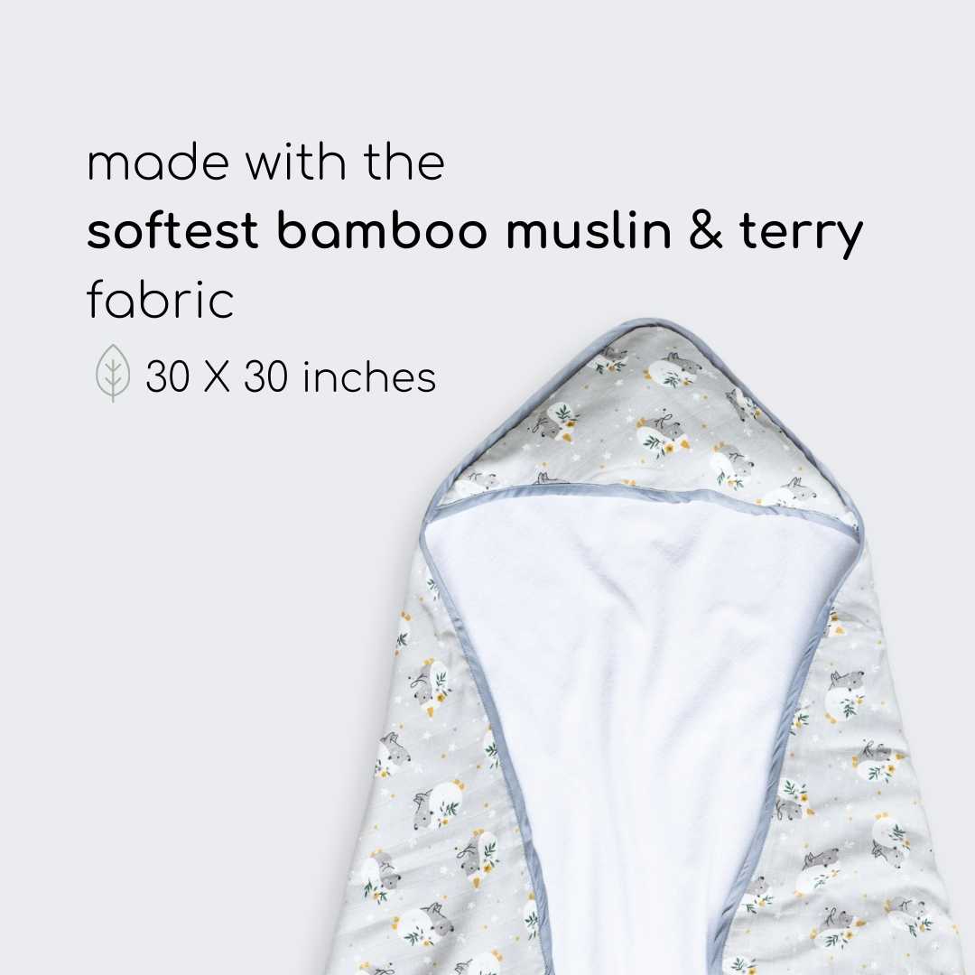 bamboo blanket & hooded towel set