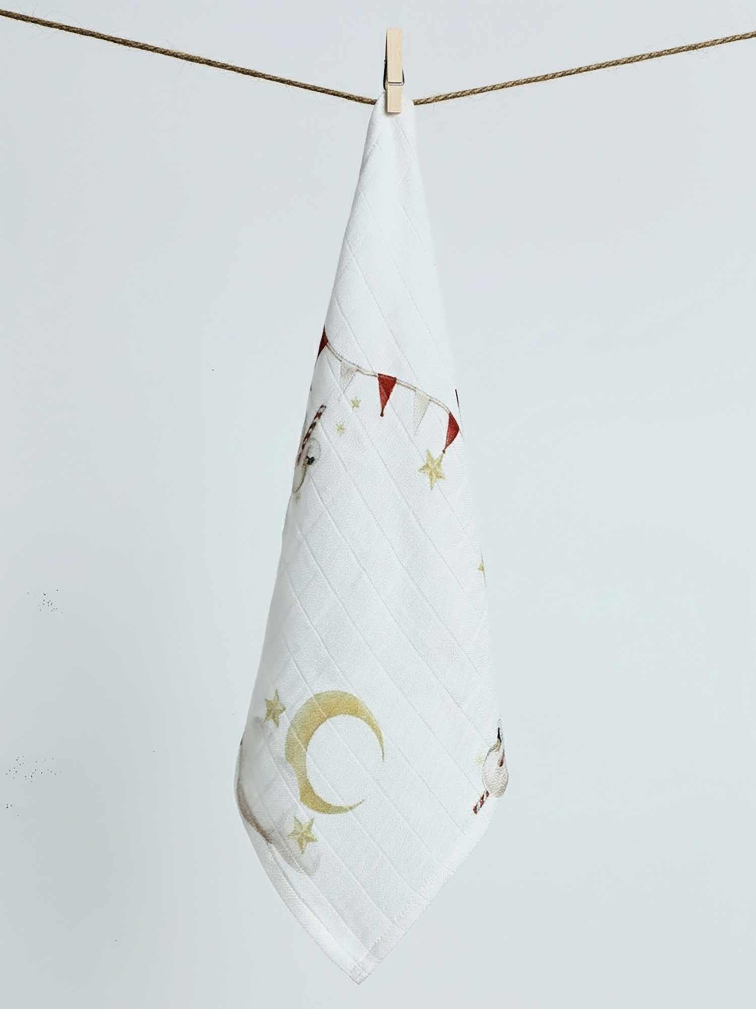 bamboo muslin wash cloth - christmas collection