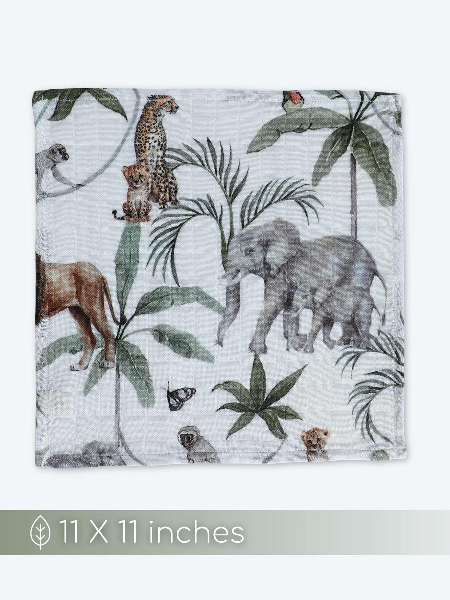 bamboo muslin wash cloth - enchanted garden