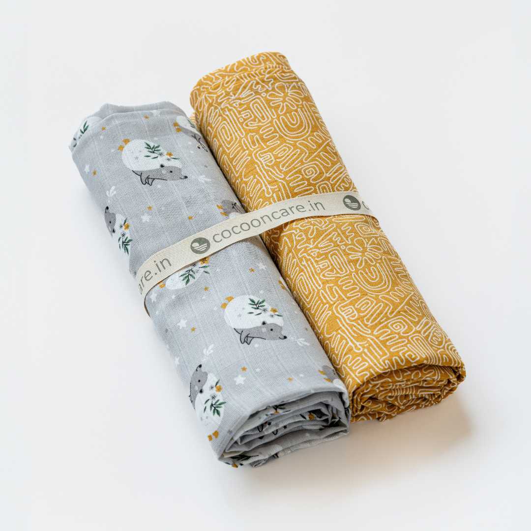bamboo muslin swaddle pack of 2