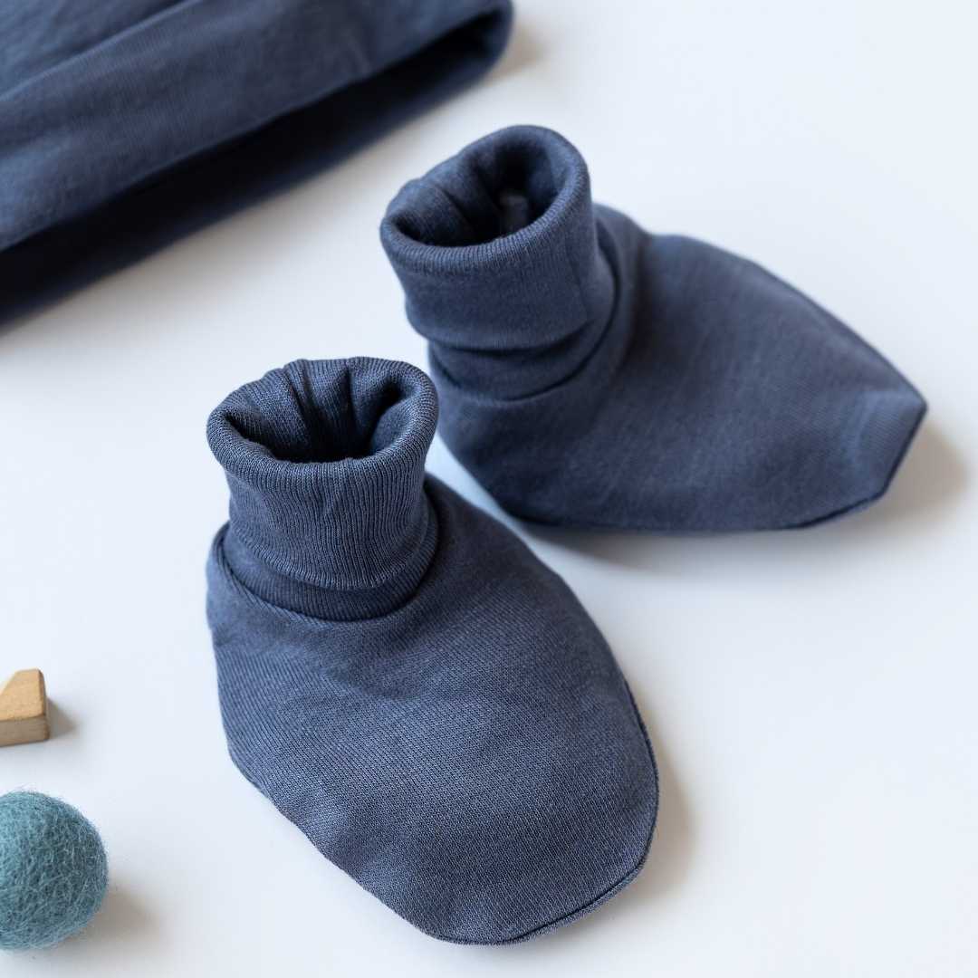 newborn baby bamboo cap mitten booties set