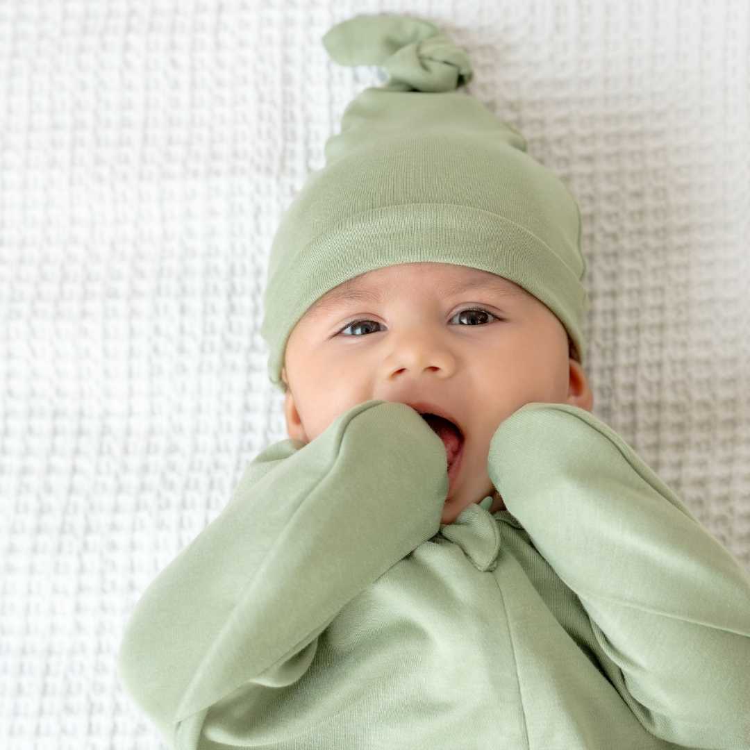 newborn baby bamboo cap mittens socks combo - solid colours