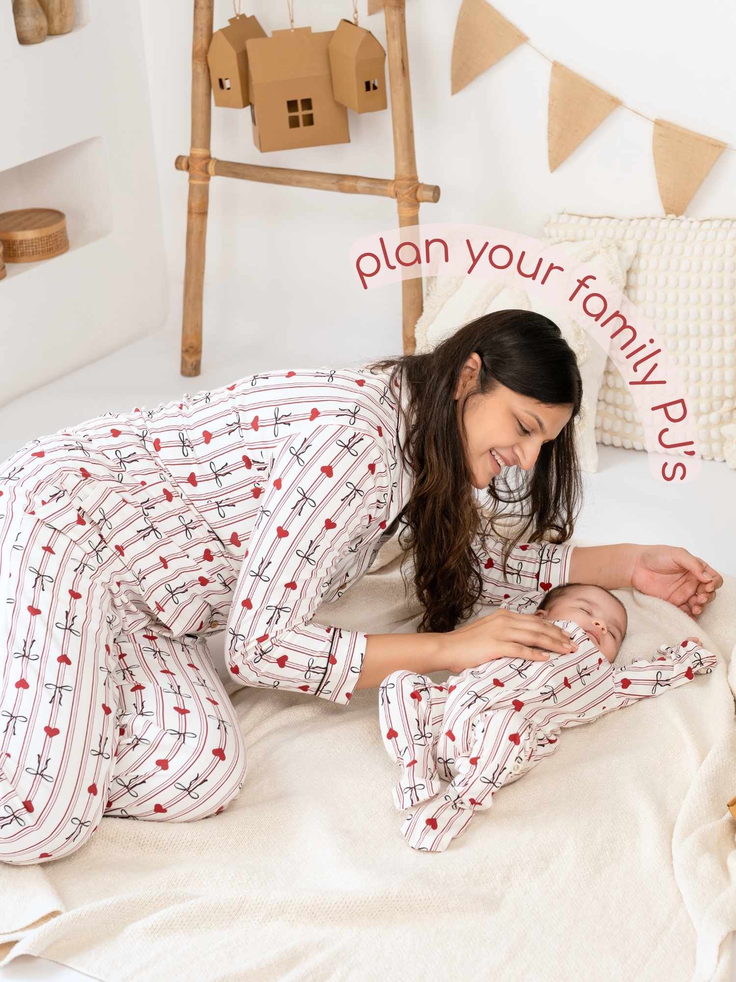 women's bamboo knit matching family christmas pajamas