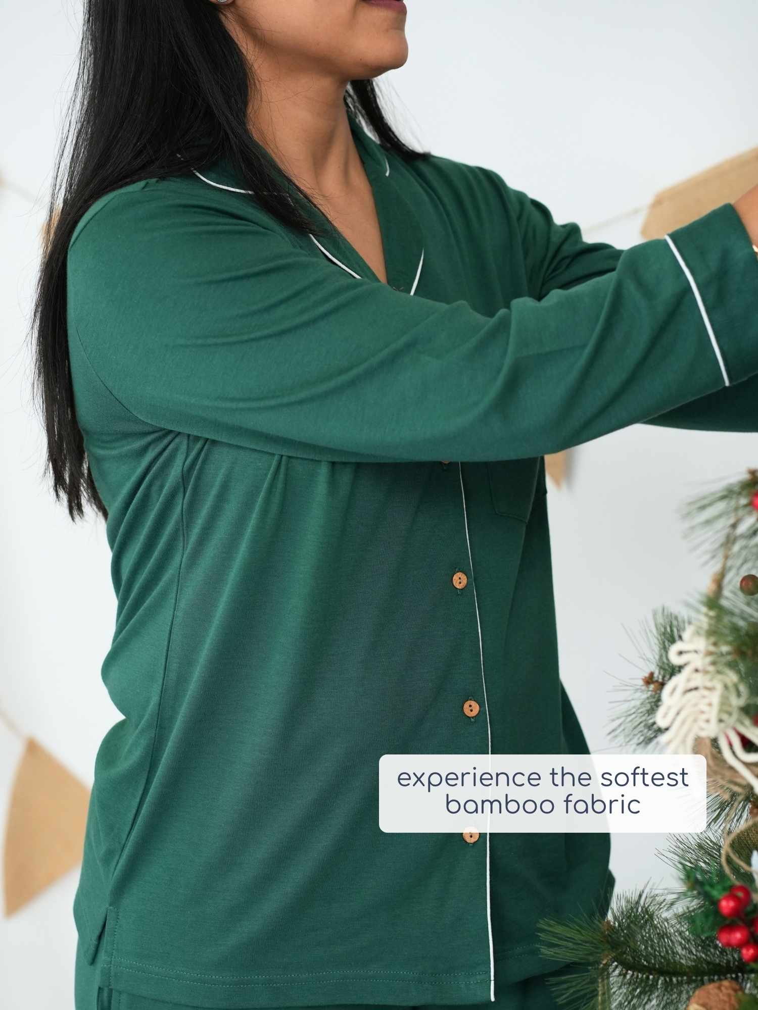 bamboo women's knit pyjamas - christmas collection