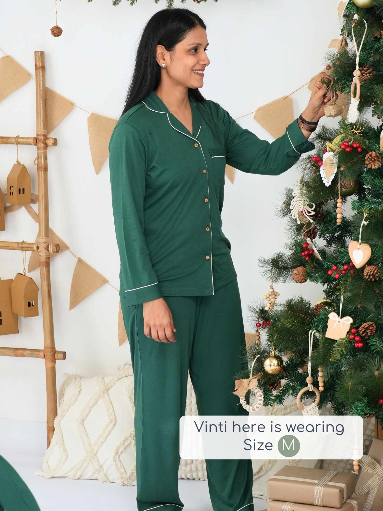 women's bamboo knit matching family christmas pajamas