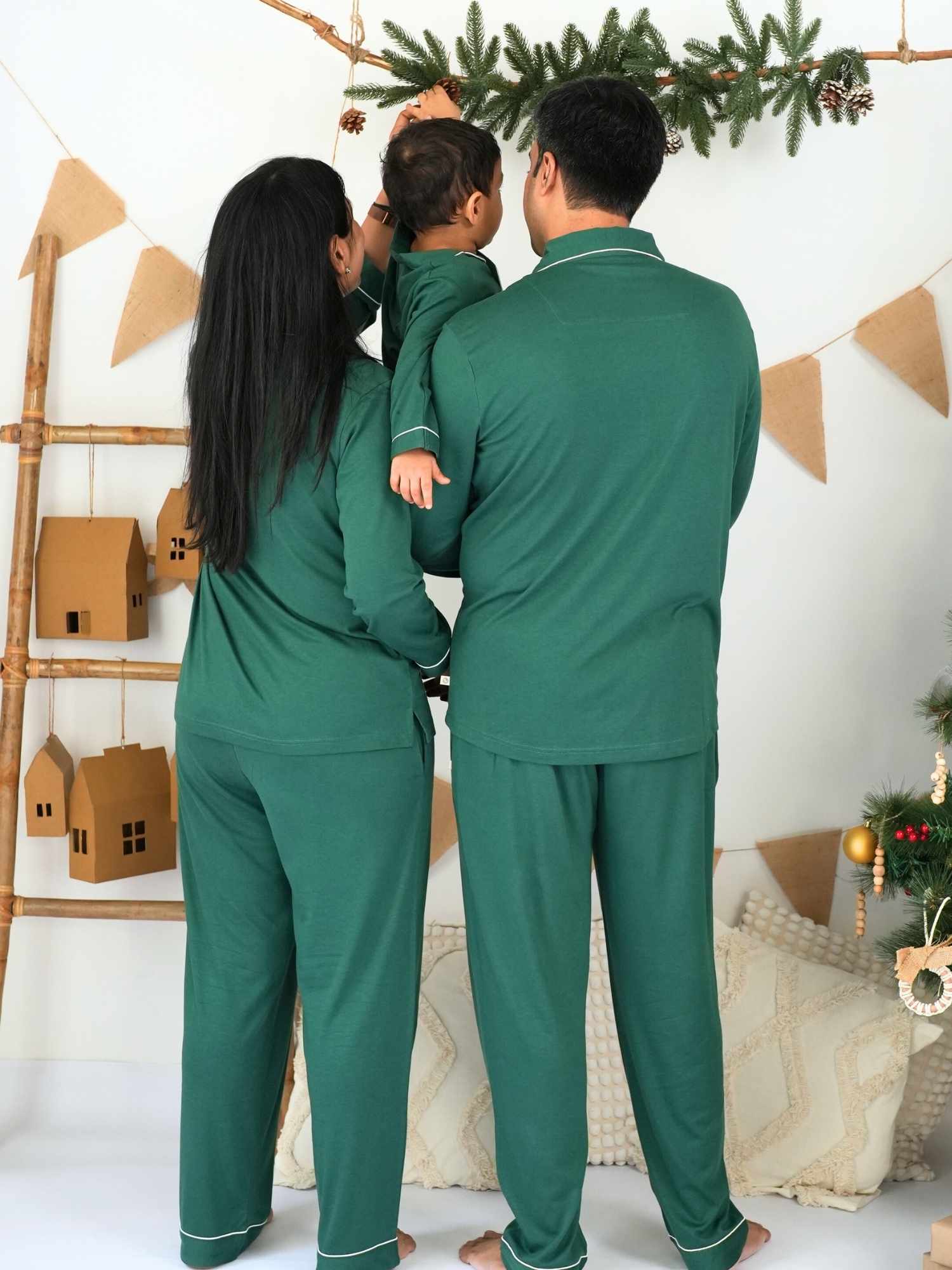 women's bamboo knit matching family christmas pajamas