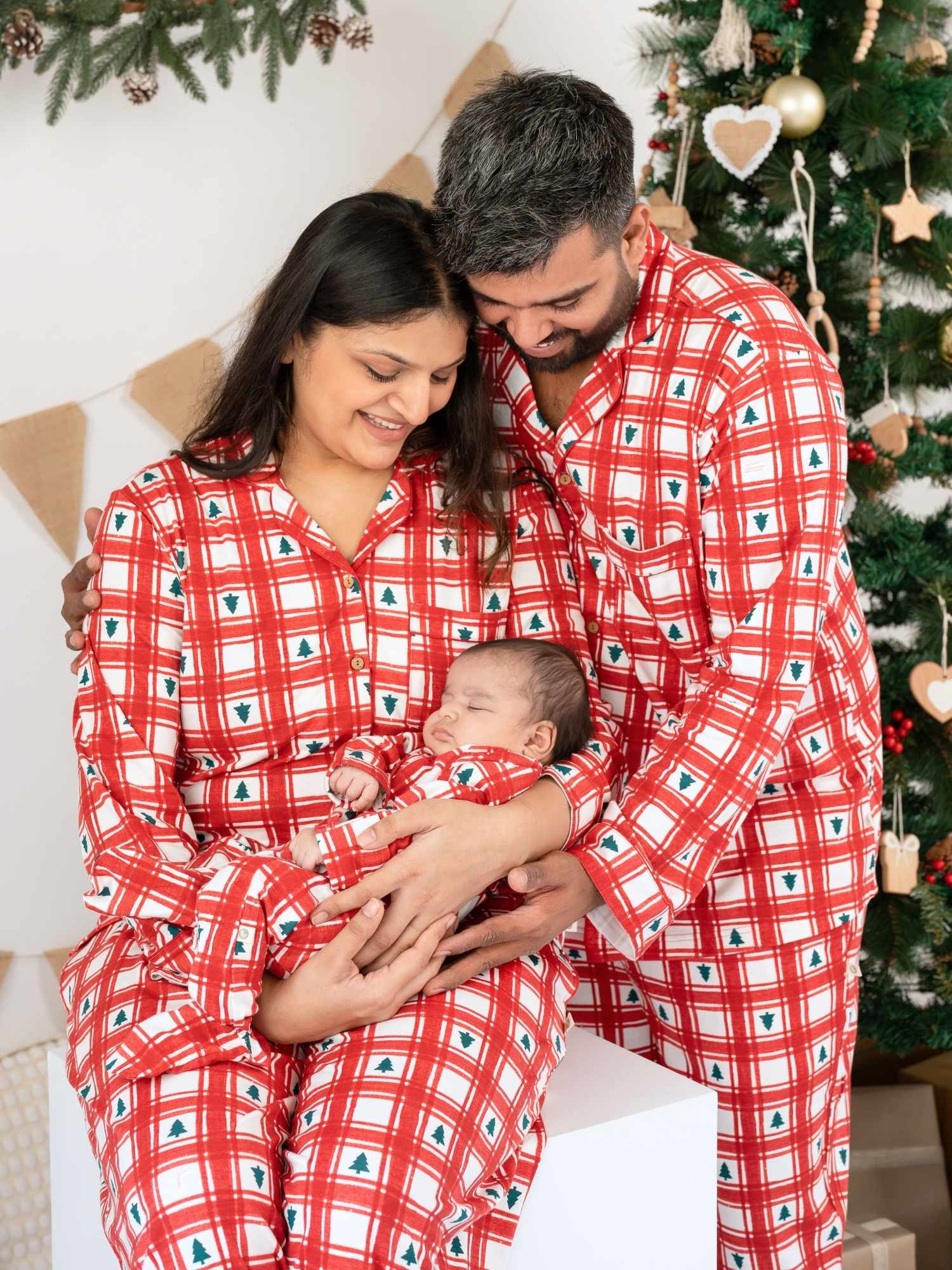 women's bamboo knit matching family christmas pajamas