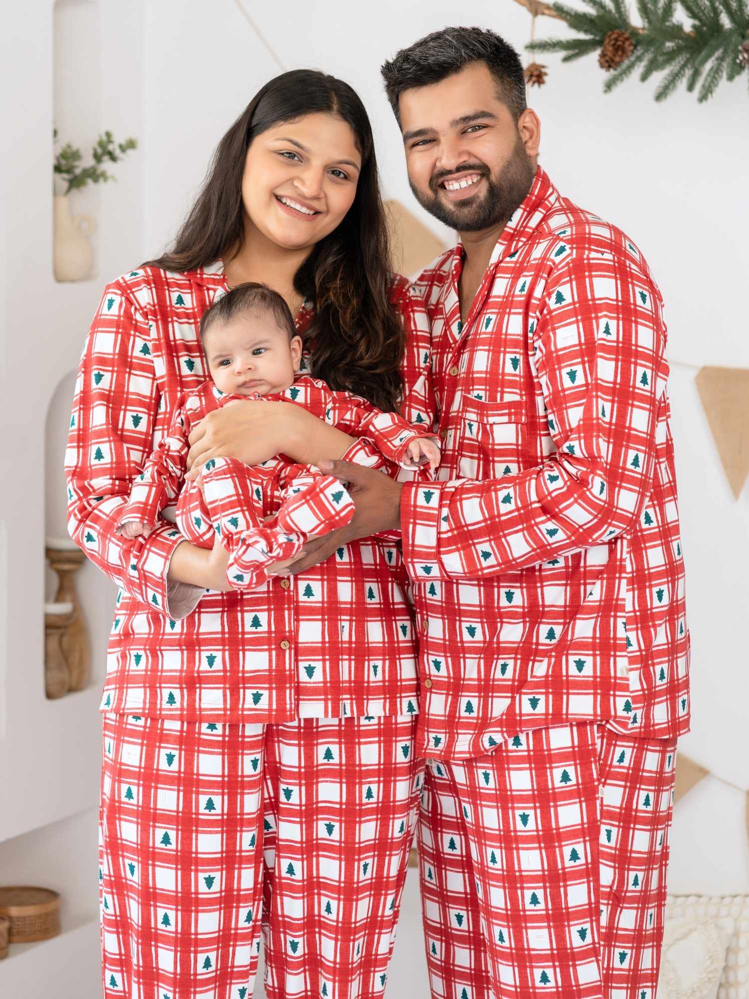 women's bamboo knit matching family christmas pajamas