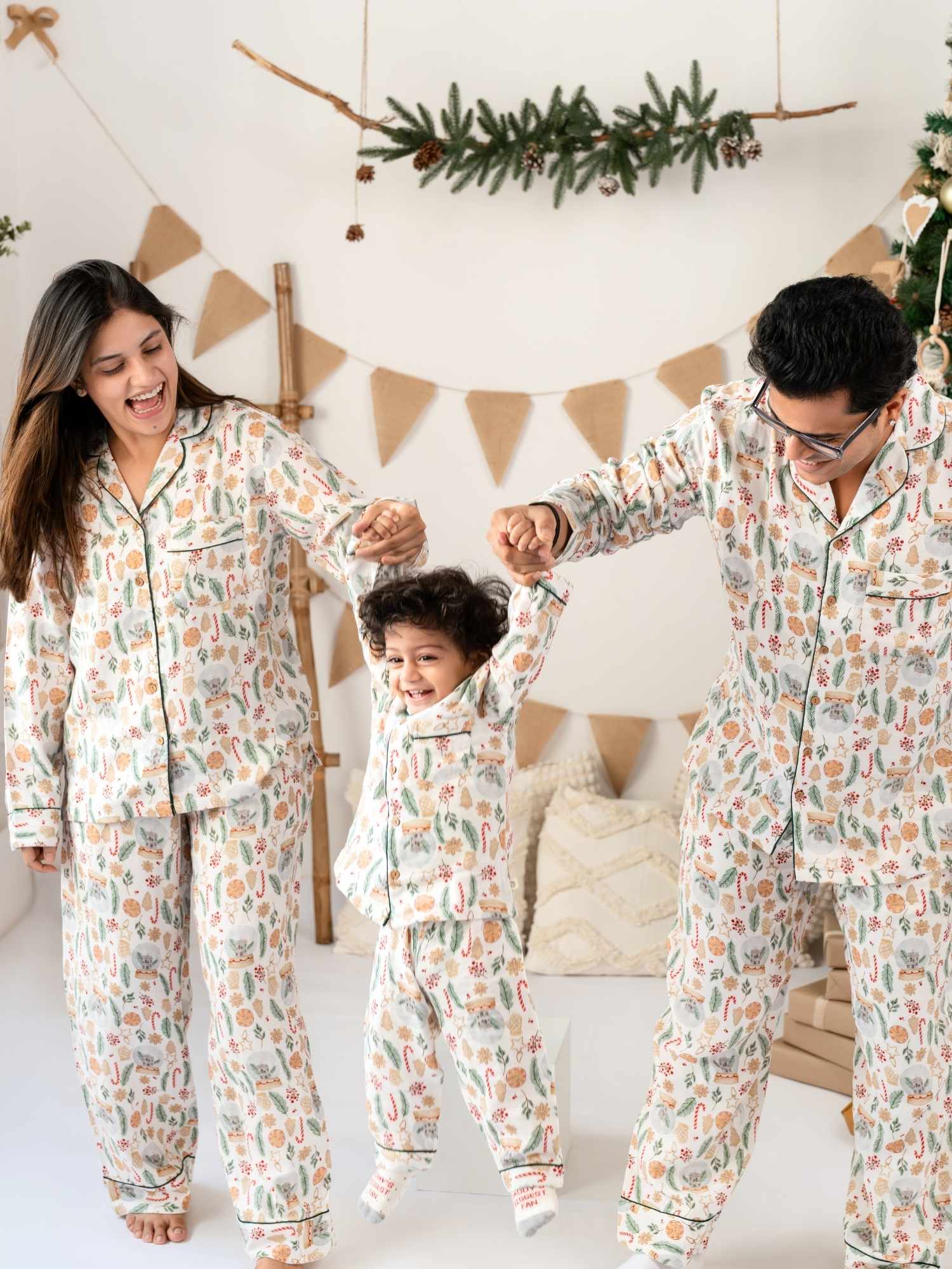 women's bamboo muslin matching family pajamas
