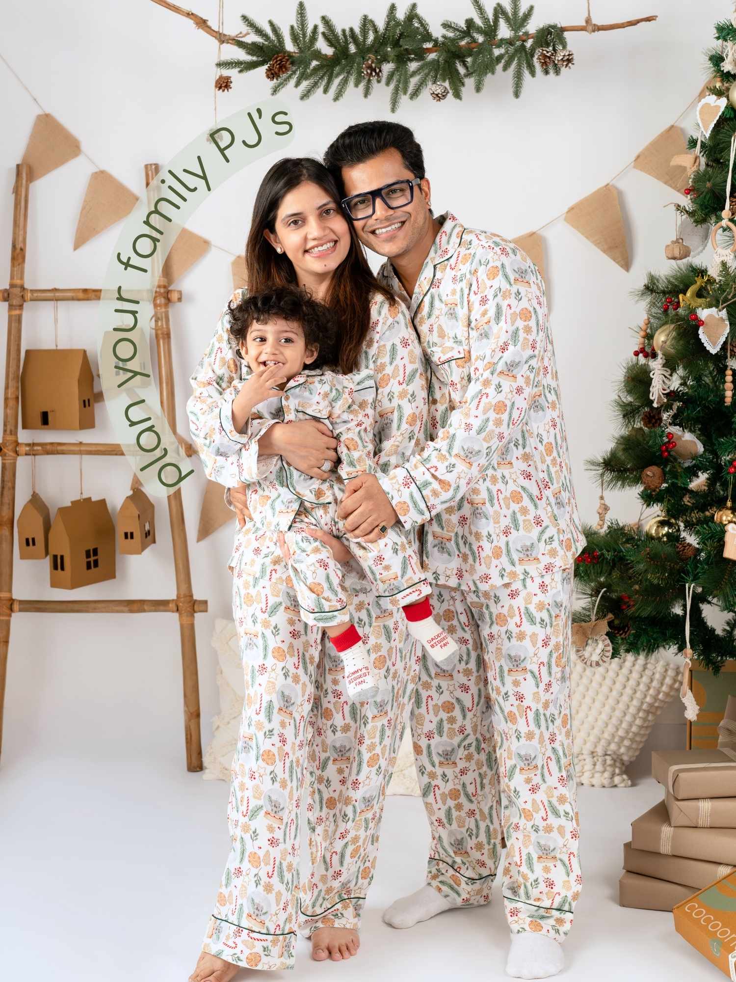 bamboo women's muslin pyjamas - christmas collection
