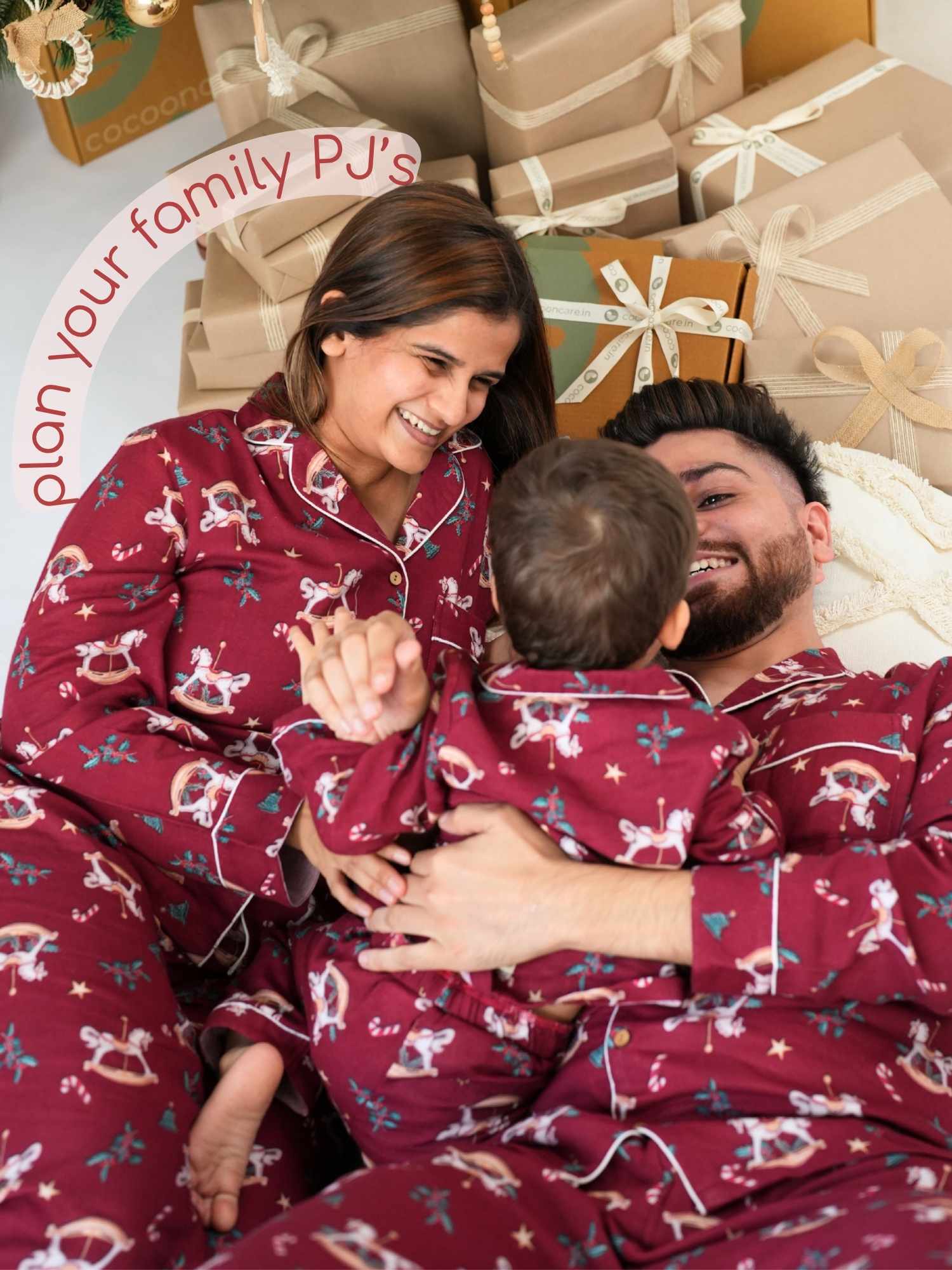 bamboo women's muslin pyjamas - christmas collection