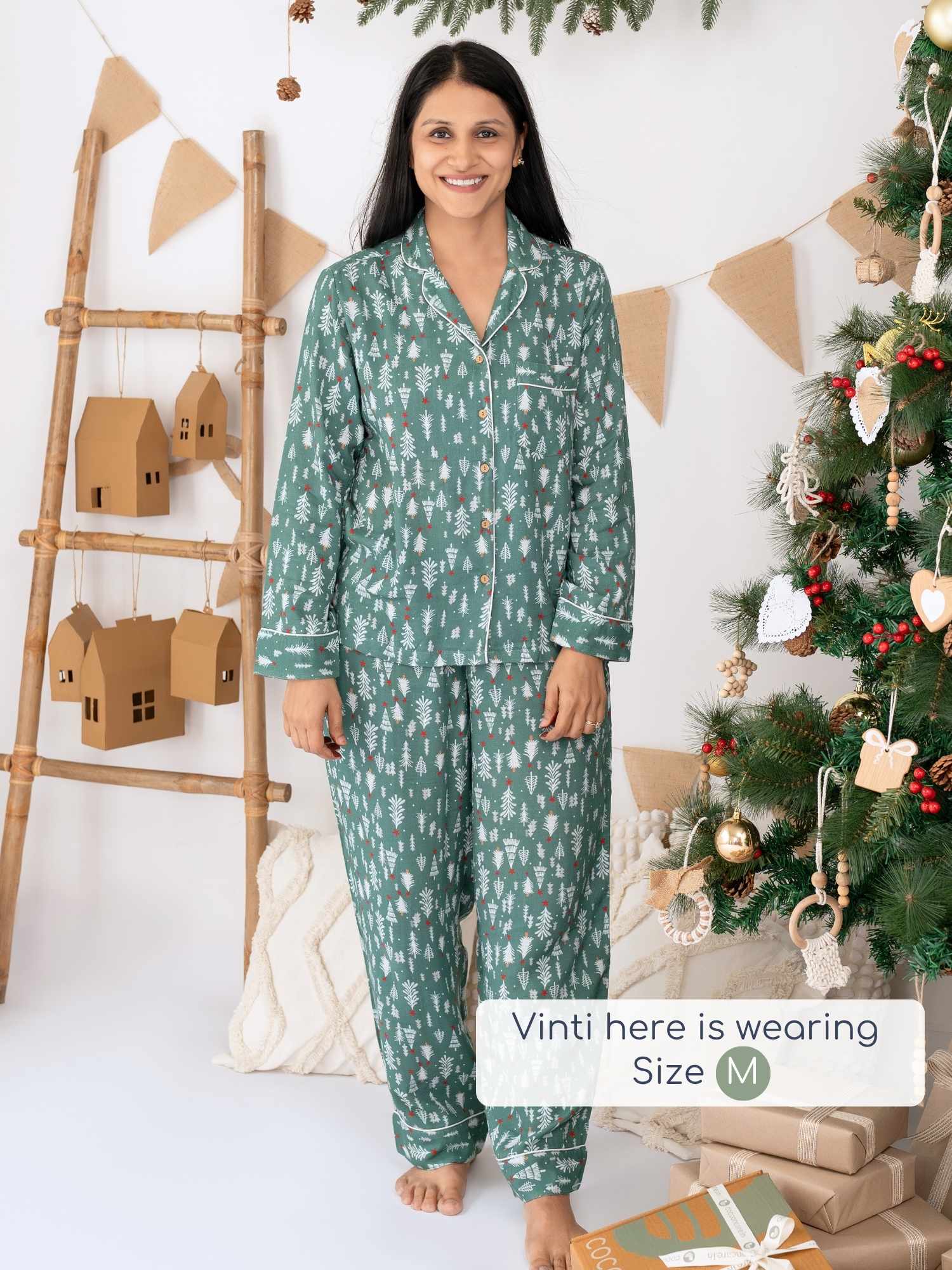 women's bamboo muslin nightsuit