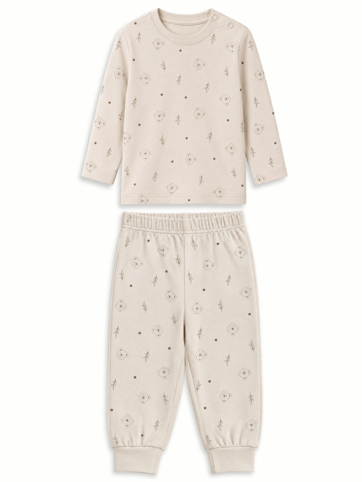 bamboo knit long sleeve top & bottom set | 3 pairs