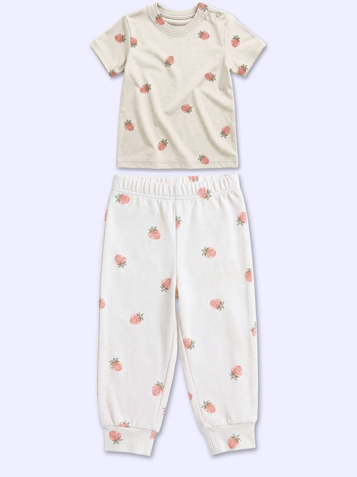 bamboo knit short sleeve top & bottom set | 3 pairs