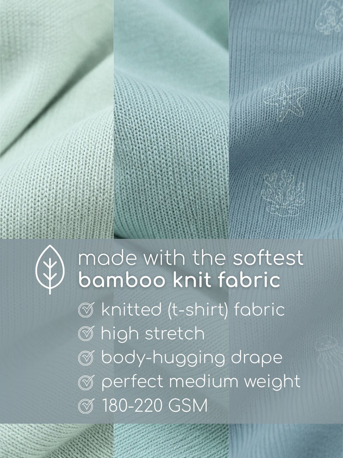 bamboo knit long sleeve top & bottom set | 3 pairs