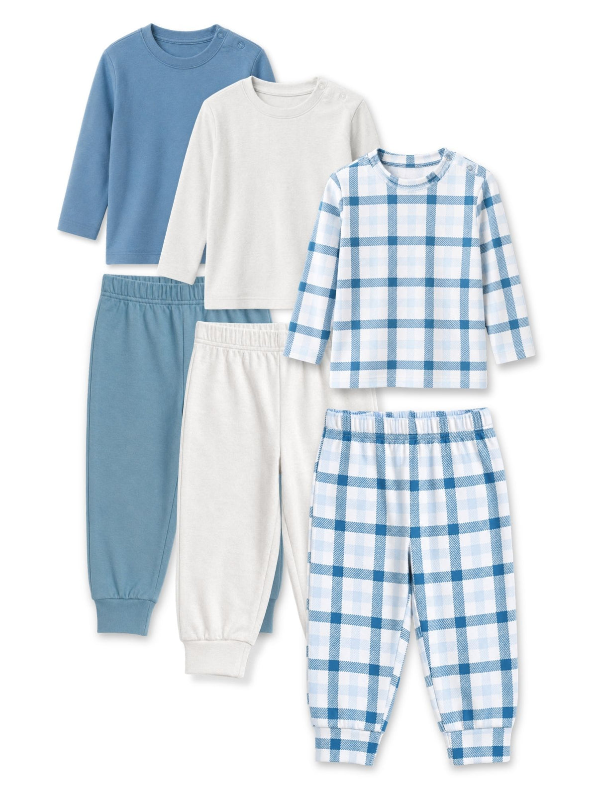 bamboo knit long sleeve top & bottom set | 3 pairs