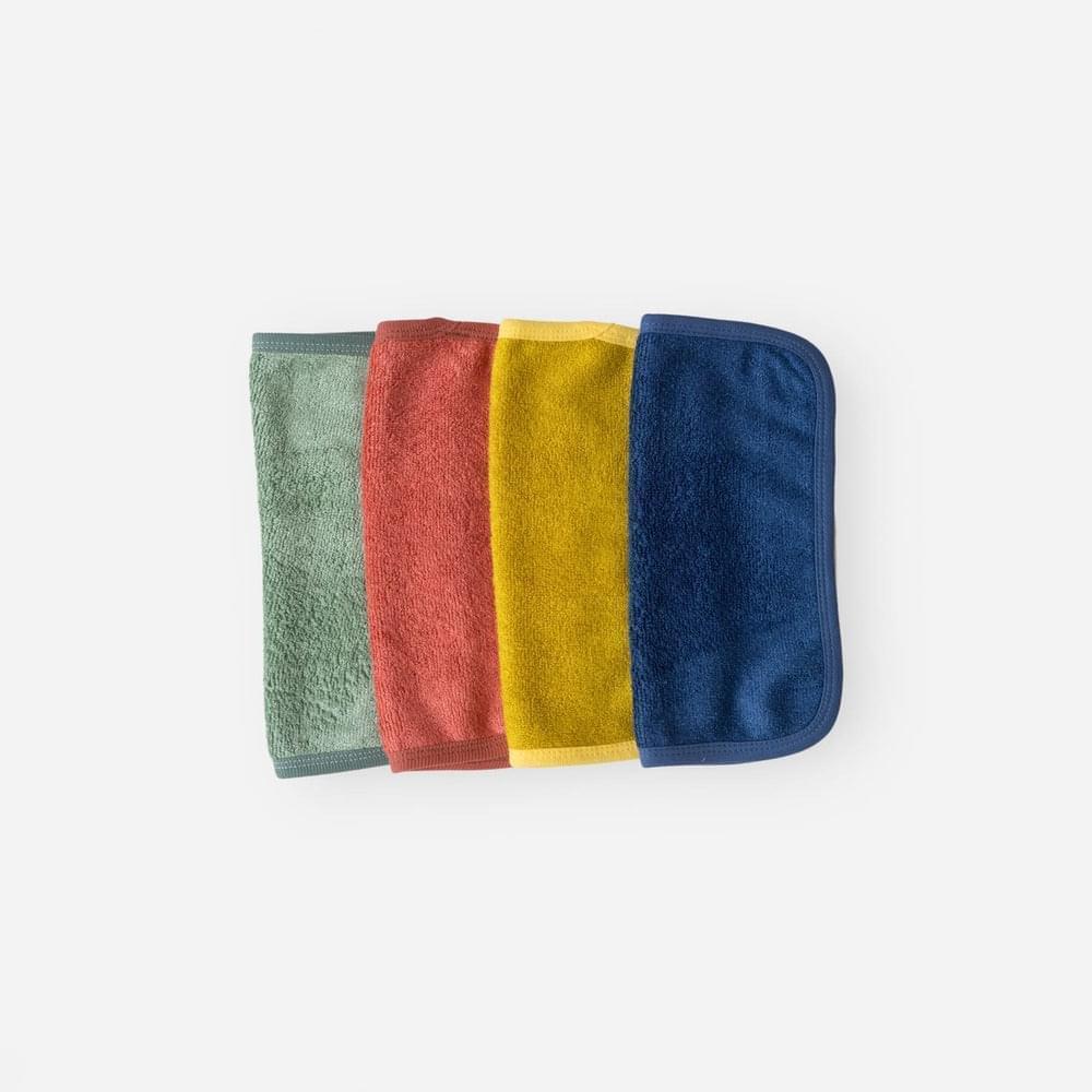 bamboo terry face towel/wash cloth set of 4