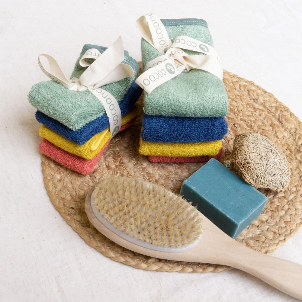 bamboo terry face towel & wash cloth set of 4