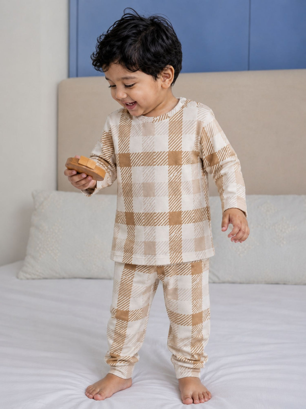 bamboo knit long sleeve top & bottom set | 3 pairs