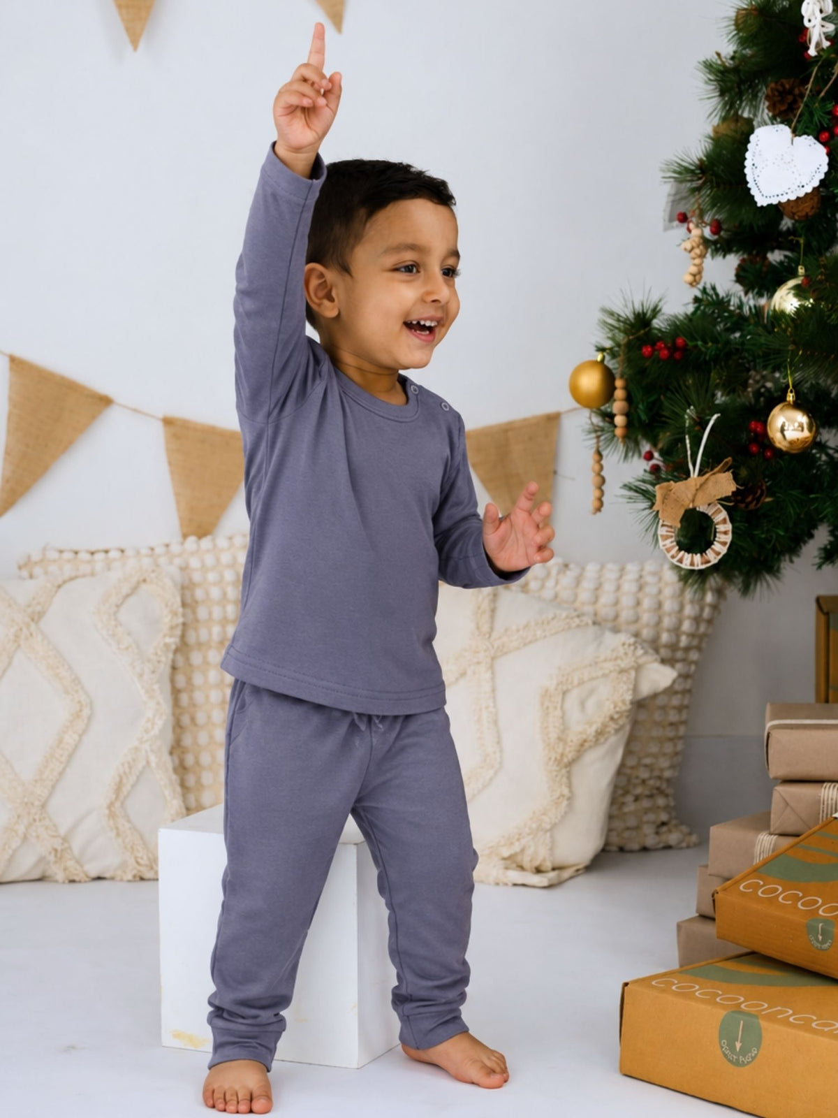 bamboo knit long sleeve top & bottom set | 3 pairs