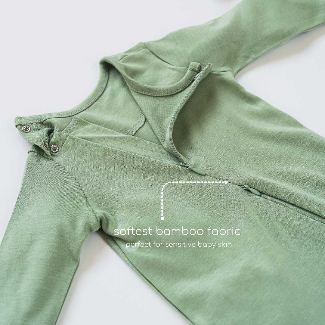 Baby_bamboo_soft_cotton_easy to wear_sleepsuit_sage_green_4