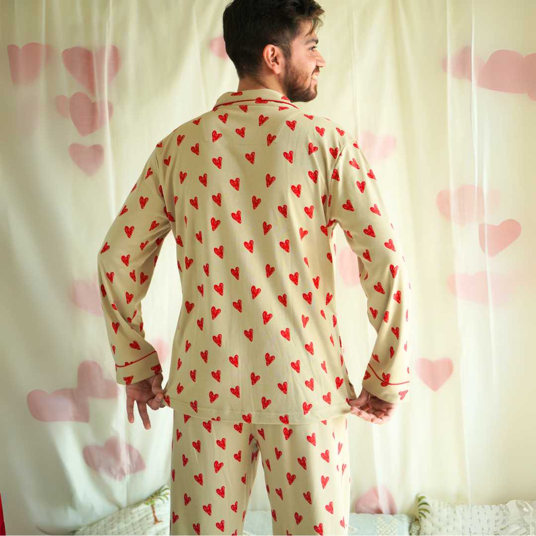 Bamboo_Nighsuit_Family_Matching_Pajamas_for_dad_father_and_baby_in_heart_print_2