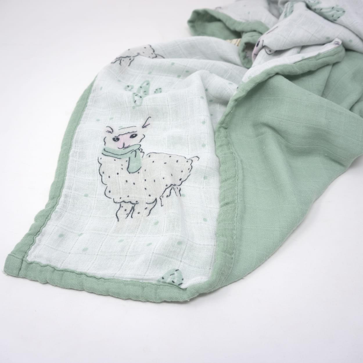 bamboo muslin double sided baby blanket