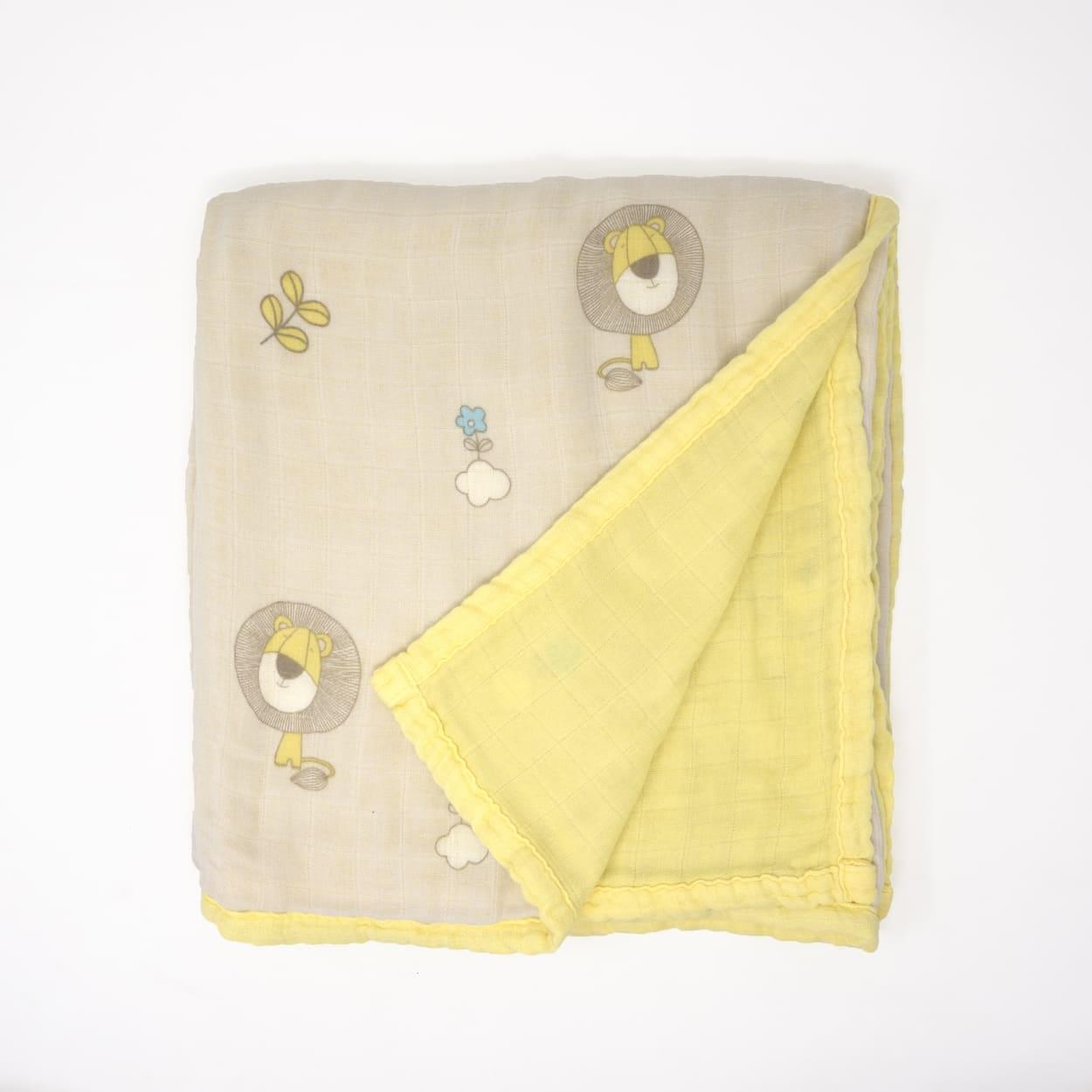 bamboo muslin baby blanket & hooded towel set