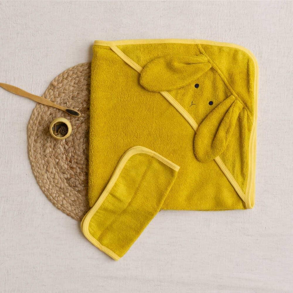 bamboo terry hooded towel & wash cloth