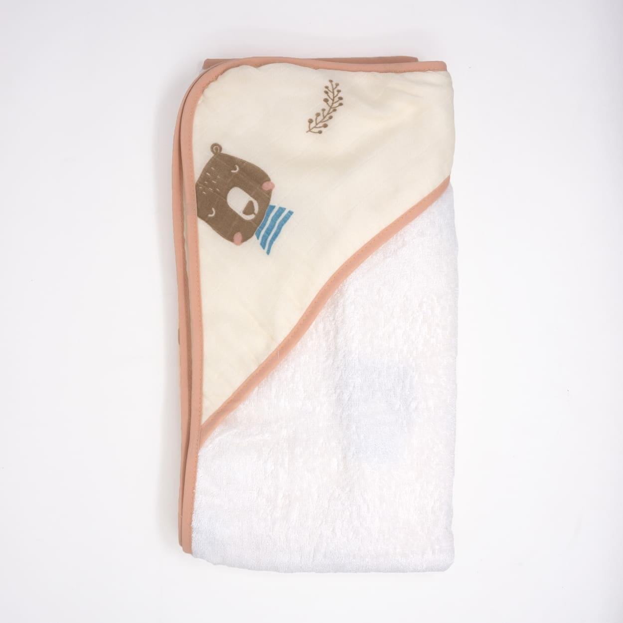 bamboo terry double sided hooded towel